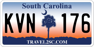 SC license plate KVN176