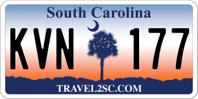 SC license plate KVN177