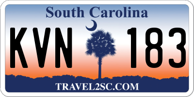 SC license plate KVN183