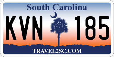 SC license plate KVN185