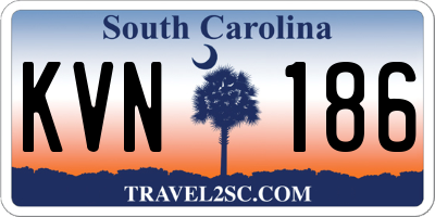 SC license plate KVN186