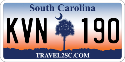 SC license plate KVN190