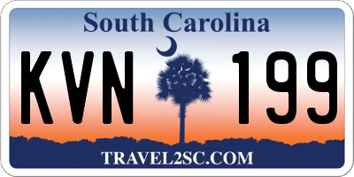 SC license plate KVN199