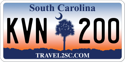 SC license plate KVN200