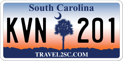 SC license plate KVN201
