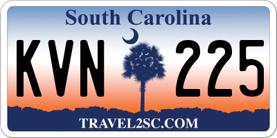 SC license plate KVN225