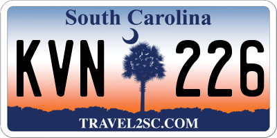 SC license plate KVN226