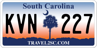 SC license plate KVN227