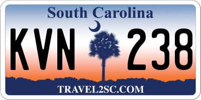 SC license plate KVN238