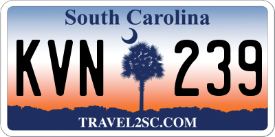 SC license plate KVN239