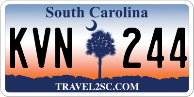 SC license plate KVN244