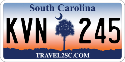 SC license plate KVN245