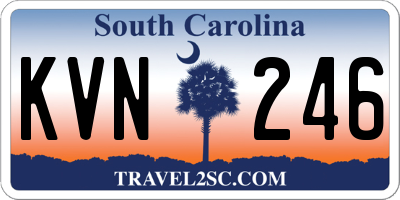 SC license plate KVN246