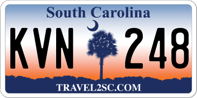 SC license plate KVN248