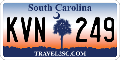 SC license plate KVN249