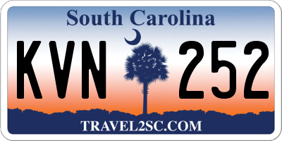 SC license plate KVN252