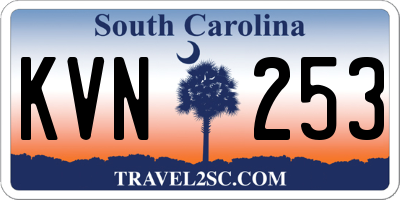 SC license plate KVN253