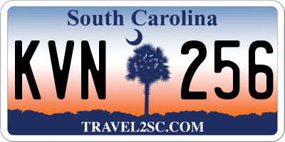 SC license plate KVN256