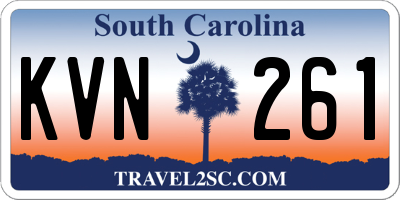 SC license plate KVN261