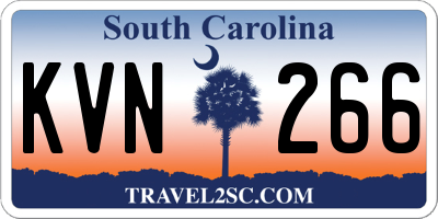 SC license plate KVN266