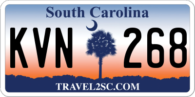 SC license plate KVN268