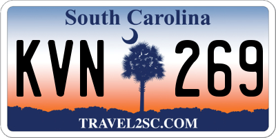 SC license plate KVN269
