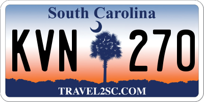 SC license plate KVN270