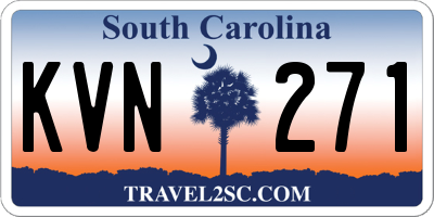 SC license plate KVN271