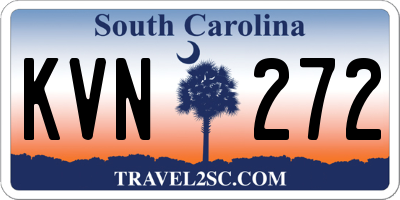 SC license plate KVN272