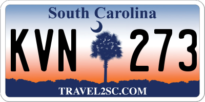 SC license plate KVN273