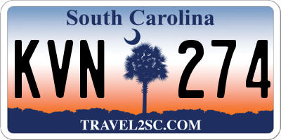 SC license plate KVN274