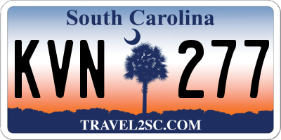 SC license plate KVN277