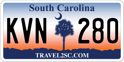 SC license plate KVN280