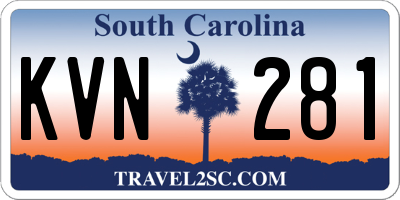 SC license plate KVN281