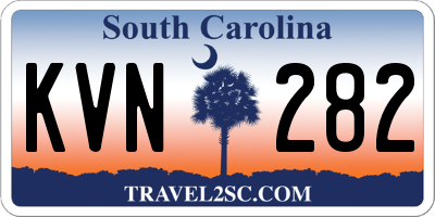 SC license plate KVN282