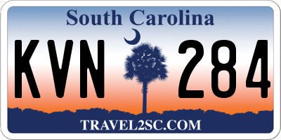 SC license plate KVN284