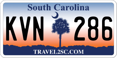 SC license plate KVN286