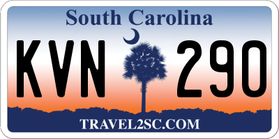SC license plate KVN290