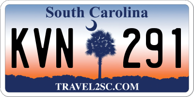 SC license plate KVN291