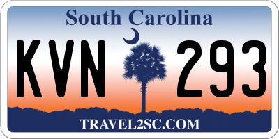 SC license plate KVN293
