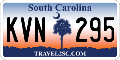 SC license plate KVN295