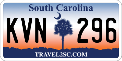 SC license plate KVN296