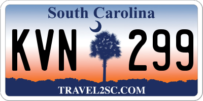 SC license plate KVN299