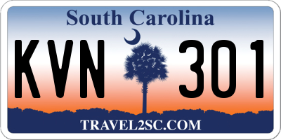 SC license plate KVN301