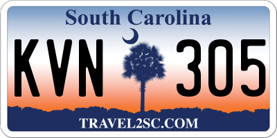SC license plate KVN305