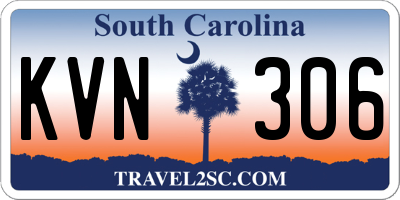 SC license plate KVN306