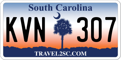 SC license plate KVN307
