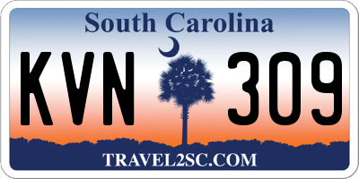 SC license plate KVN309
