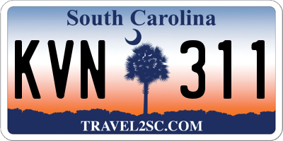 SC license plate KVN311