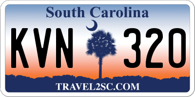 SC license plate KVN320